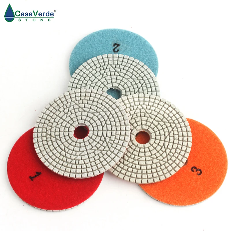 DC-LFW3PP02 4 Inch 3 Step Diamond Wet Polishing Pads for Polishing Granite and Engineered Stone
DC-LFW3PP02 4 Inch 3 Step Diamond Wet Polishing Pads for Polishing Granite and Engineered Stone