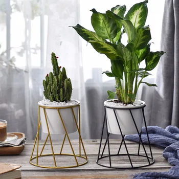 Flower Pots Nordic Minimalist Geometry Iron Ceramic Succulent Pot Vanilla Green Plant Desktop Flower Pot for Home Garden Decor
Flower Pots Nordic Minimalist Geometry Iron Ceramic Succulent Pot Vanilla Green Plant Desktop Flower Pot for Home Garden Decor