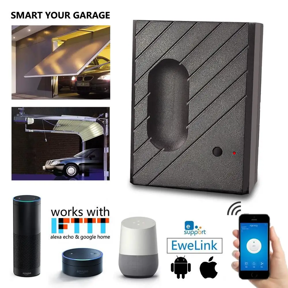 Ewelink WiFi Switch Garage Door Controller for Car Garage Door Opener APP Remote Control Timing Voice Control Alexa Google
Ewelink WiFi Switch Garage Door Controller for Car Garage Door Opener APP Remote Control Timing Voice Control Alexa Google