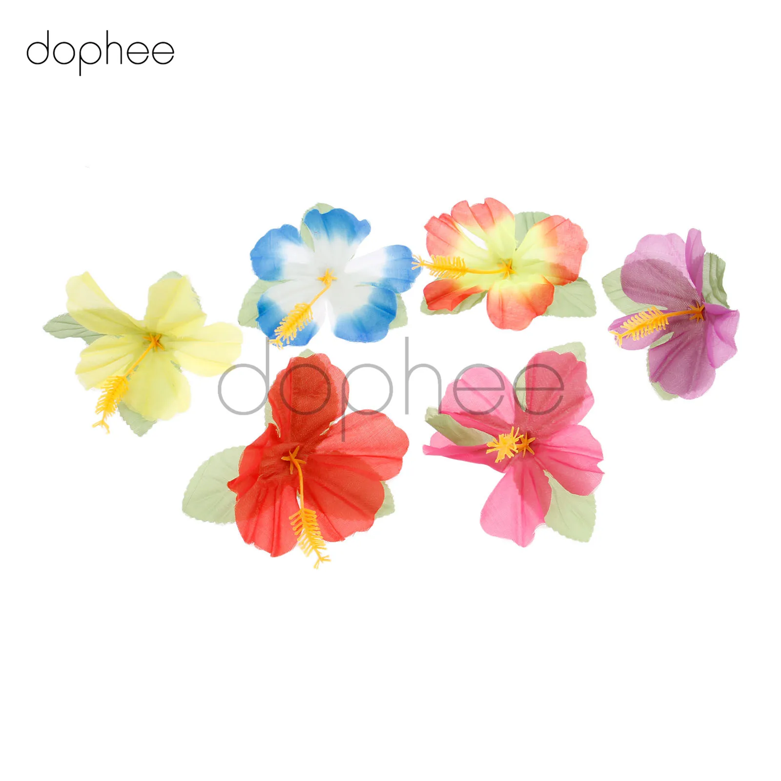 

dophee 72pcs Plastic Polyester Artificial Lifelike Hibiscus Flowers Petals DIY Gift Birthday Wedding Party Decoration Supplies