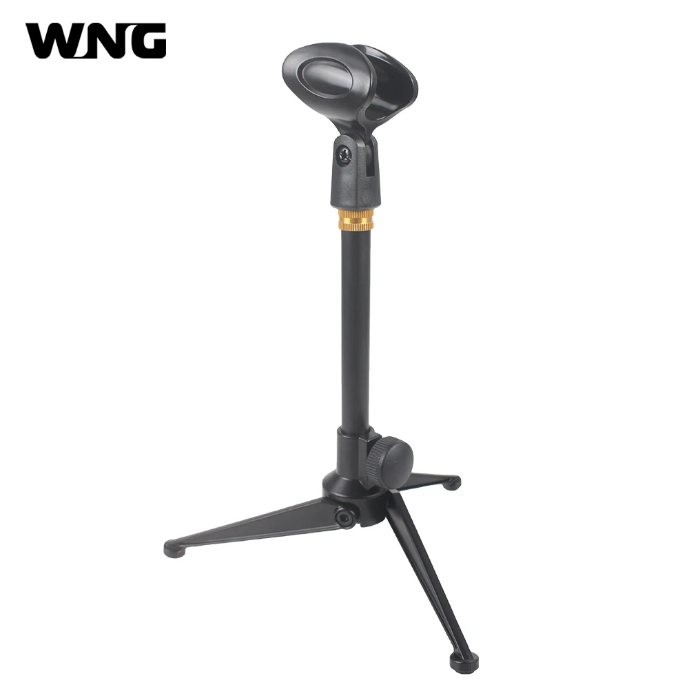 WNG Adjustable Desktop Microphone Tripod Stand with 3/8-inch Threaded Screw Adapter for Studio Home Broadcasting Sound Recording
WNG Adjustable Desktop Microphone Tripod Stand with 3/8-inch Threaded Screw Adapter for Studio Home Broadcasting Sound Recording