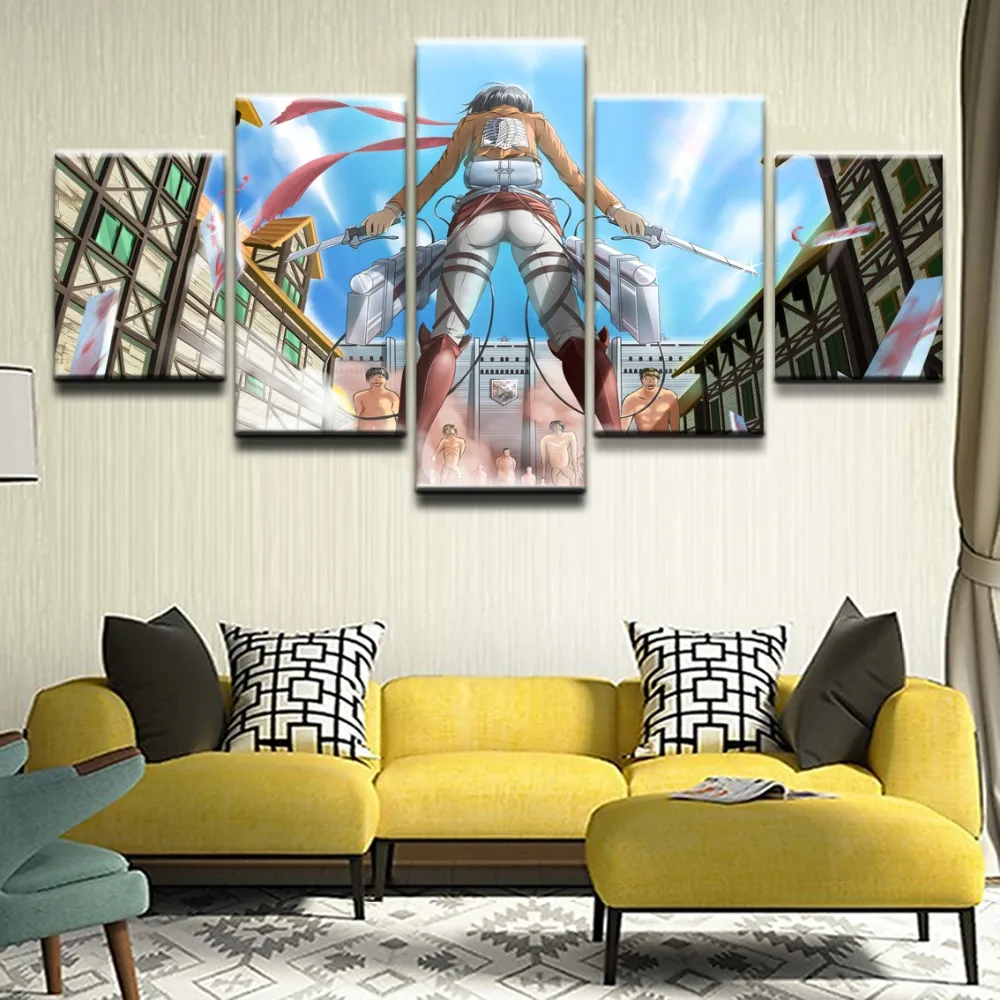Canvas HD Prints Paintings Wall Art Poster 5 Pieces Attack on Titan Mikasa Ackerman Behing Art Pictures Home Decor Framework
Canvas HD Prints Paintings Wall Art Poster 5 Pieces Attack on Titan Mikasa Ackerman Behing Art Pictures Home Decor Framework
