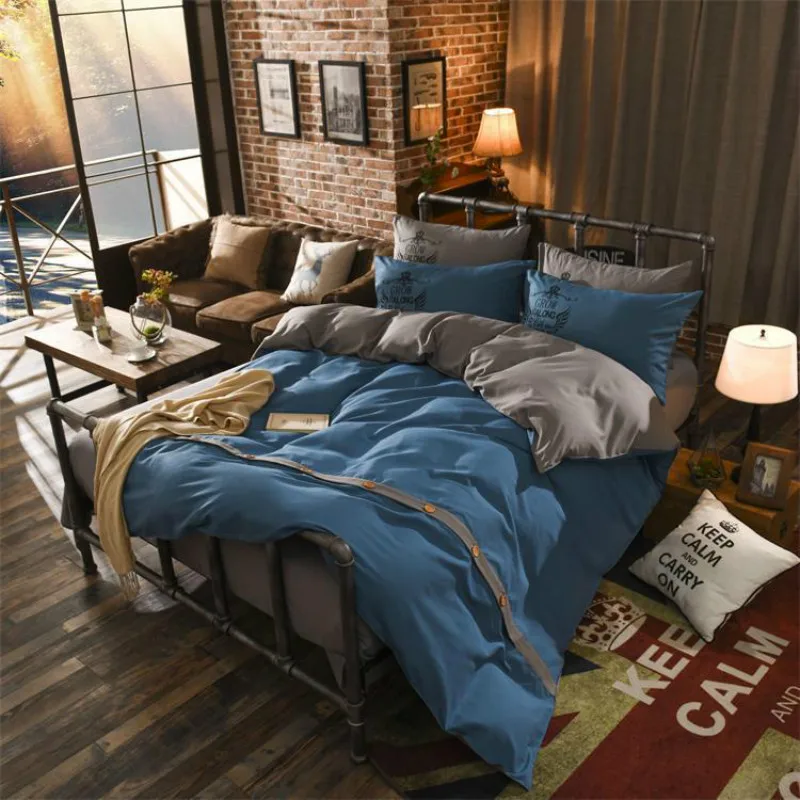 Solid Color Bedding Set Quilt Cover Sheet Pillowcase 4-piece Set Brief Design Bed Twin/Full/Queen/King/Super King Size Bedlinen
Solid Color Bedding Set Quilt Cover Sheet Pillowcase 4-piece Set Brief Design Bed Twin/Full/Queen/King/Super King Size Bedlinen