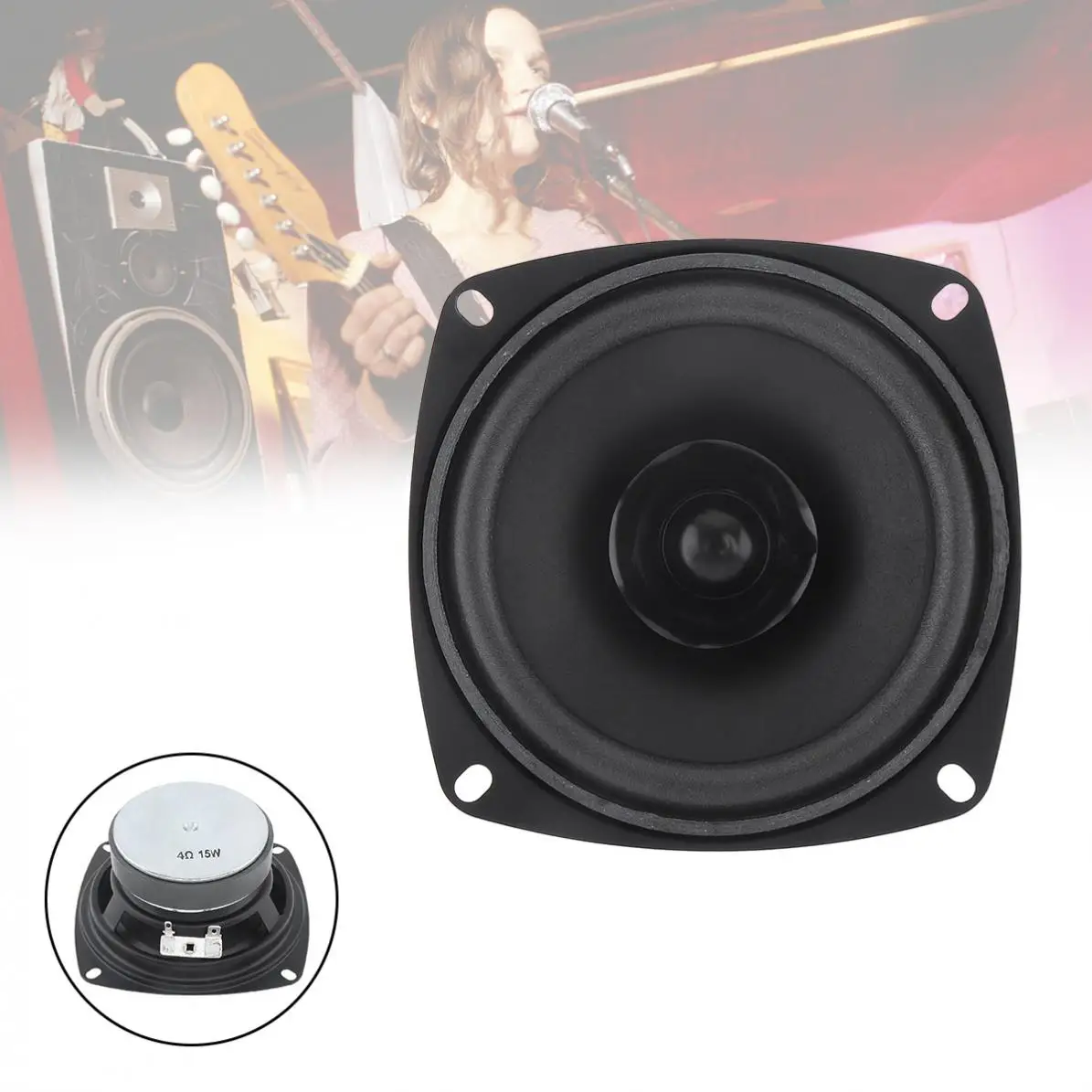 4 Inch 15W Portable Tweeter Full Frequency Speaker Rubber Midrange Woofer Low Frequency for Motorcycle
4 Inch 15W Portable Tweeter Full Frequency Speaker Rubber Midrange Woofer Low Frequency for Motorcycle