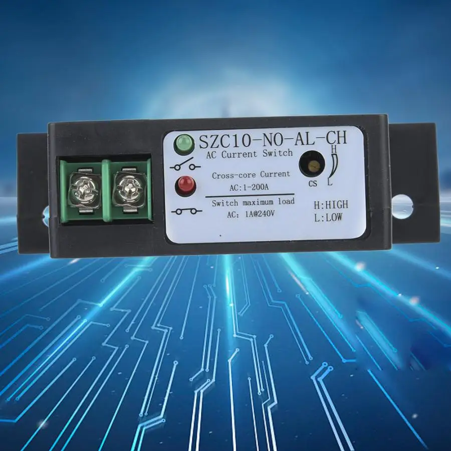 SZC10-NO-AL-CH Self Supply Adjustable Normally Open AC Current Sensing Switch AC 1-200A touch switch
SZC10-NO-AL-CH Self Supply Adjustable Normally Open AC Current Sensing Switch AC 1-200A touch switch