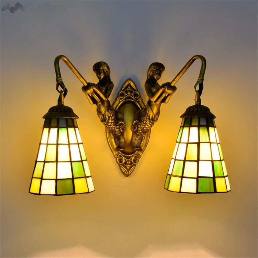 LFH Creative Tiffany Mediterranean Simple new wall lamp beige lattice corridor aisle balcony mermaid wall lamp for cafe bar
LFH Creative Tiffany Mediterranean Simple new wall lamp beige lattice corridor aisle balcony mermaid wall lamp for cafe bar