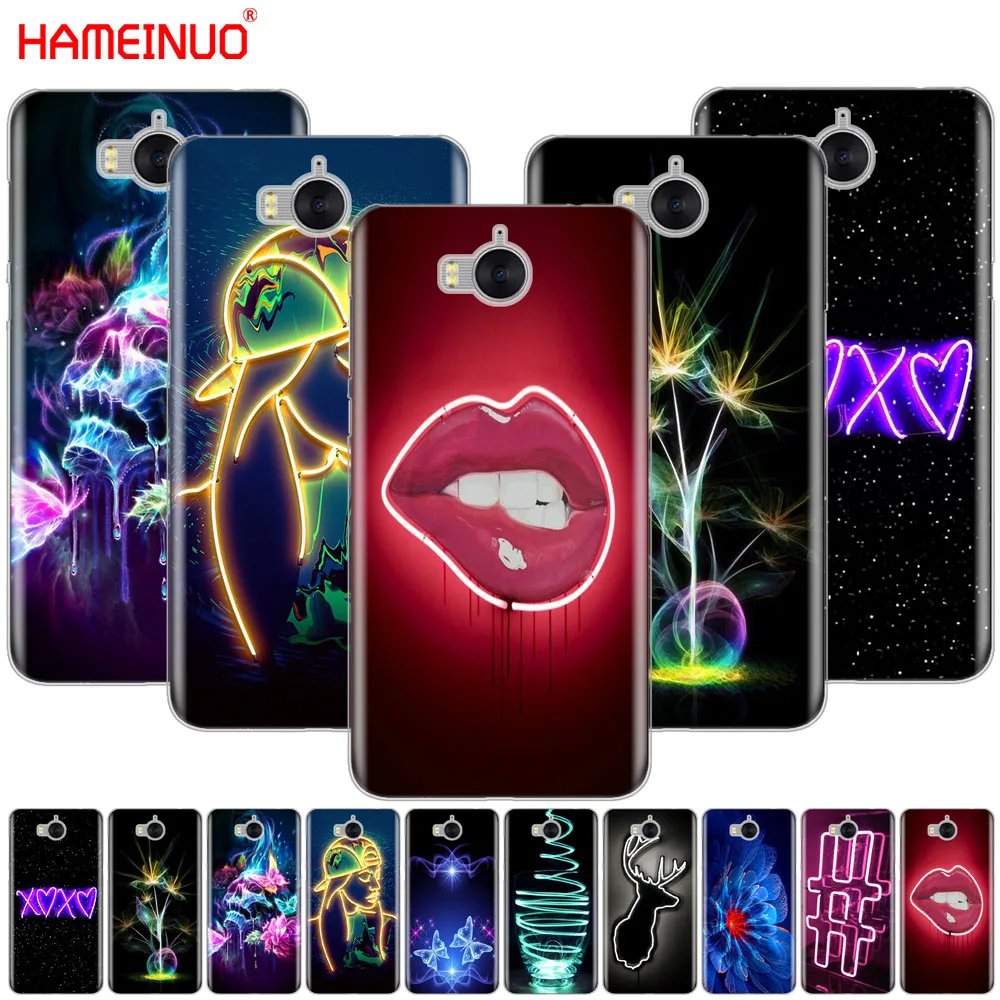 Чехол для мобильного телефона HAMEINUO с неоновым принтом huawei honor 3C 4X 4C 5C 5X 6 7 Y3 Y6 Y5 2 II