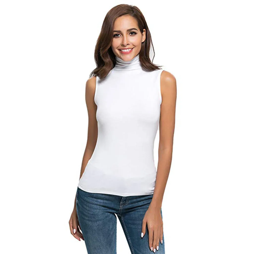 Womens Sleeveless Solid Slim Fit Turtleneck Tee Shirt Top 2019 Summer Candy Colors Sheath Bodycon Femme Tops Tee Mujer #A
Womens Sleeveless Solid Slim Fit Turtleneck Tee Shirt Top 2019 Summer Candy Colors Sheath Bodycon Femme Tops Tee Mujer #A