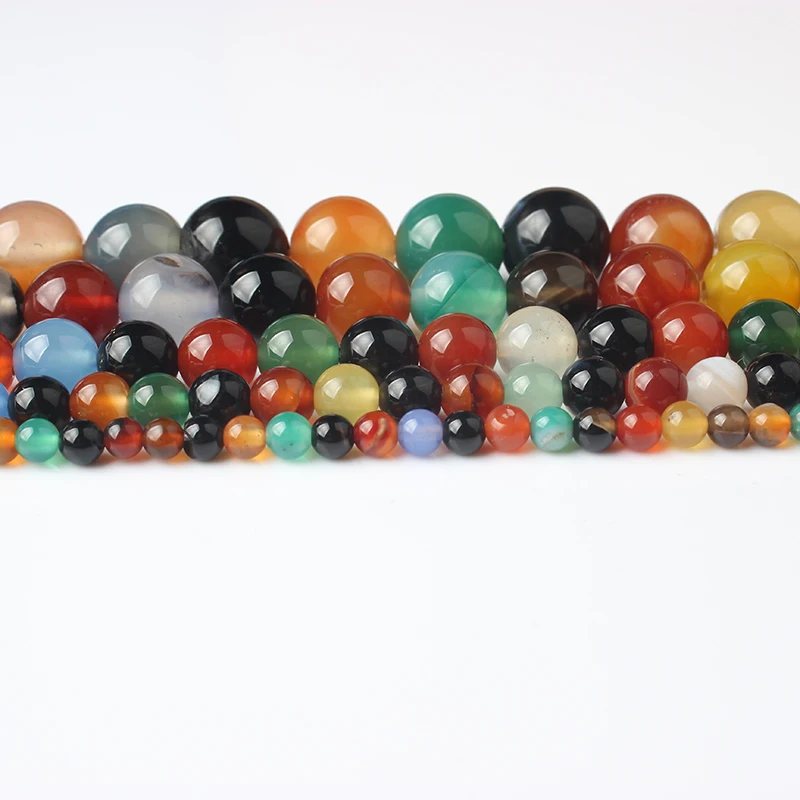 LanLi Fashion natural Jewelry Multicolor agates Loose Beads 4 6 8 10 12mm DIY Men and women bracelet necklace Accessories
LanLi Fashion natural Jewelry Multicolor agates Loose Beads 4 6 8 10 12mm DIY Men and women bracelet necklace Accessories