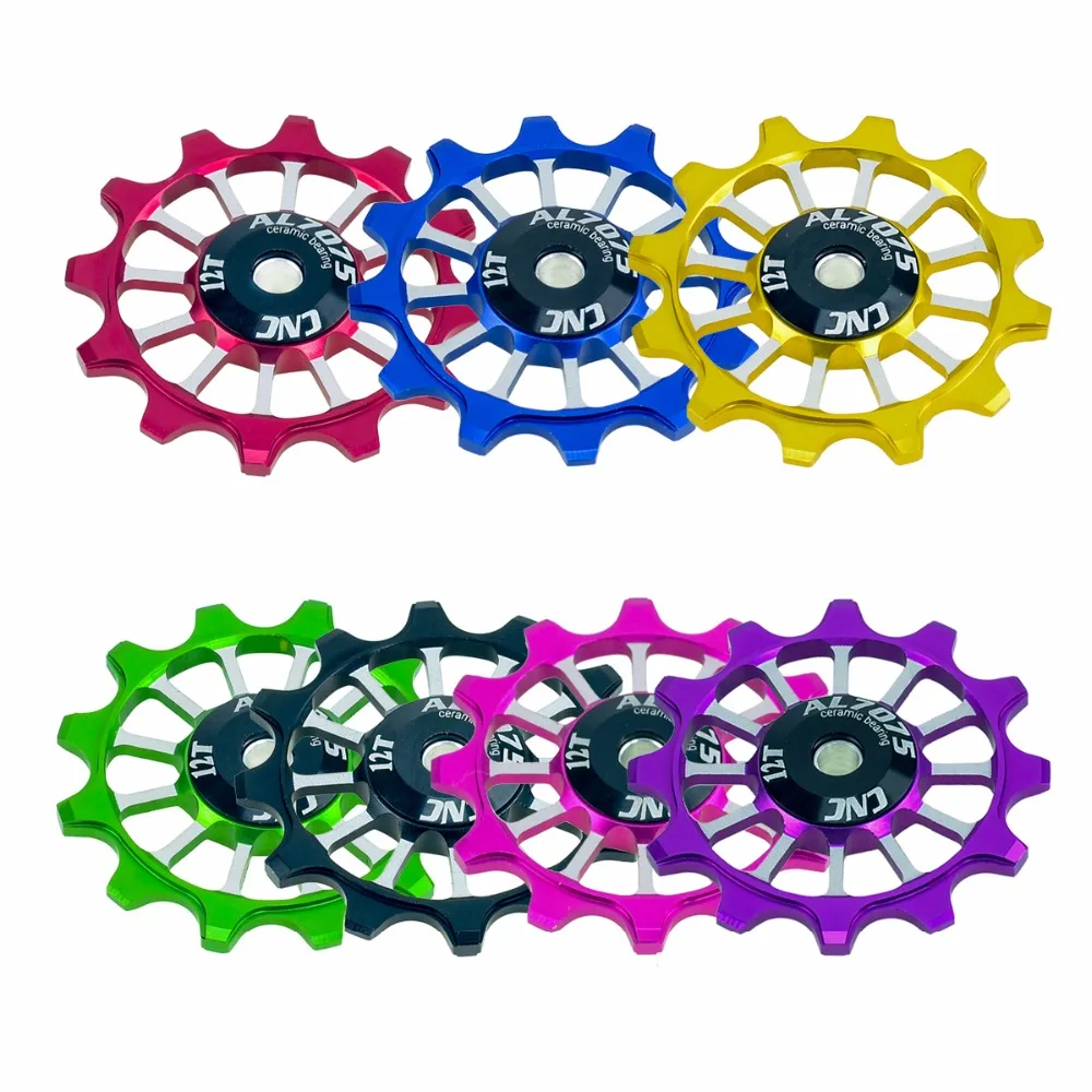 12T Narrow wide Ceramic Bearing Derailleur Pulley Alloy Rear Derailleur Guide bike parts For shimano sram Jockey Wheel
12T Narrow wide Ceramic Bearing Derailleur Pulley Alloy Rear Derailleur Guide bike parts For shimano sram Jockey Wheel