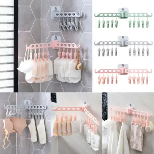 Fashion Simple Hot Sale Bathroom Rack Clothespin Portable Folding Clothes Socks Hanger Clips Multi-function Hooks
Fashion Simple Hot Sale Bathroom Rack Clothespin Portable Folding Clothes Socks Hanger Clips Multi-function Hooks