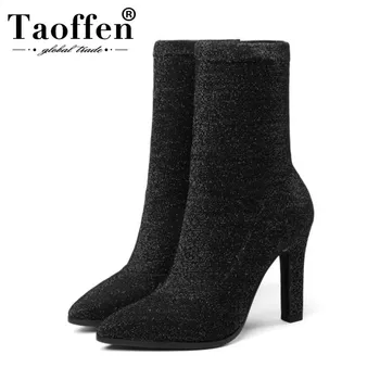 TAOFFEN Sexy Lady Soft Thin High Heel Elastic Bootie Winter Office Mid-Calf Boots Daily Warm Shoes Women Footwear Size 34-43
TAOFFEN Sexy Lady Soft Thin High Heel Elastic Bootie Winter Office Mid-Calf Boots Daily Warm Shoes Women Footwear Size 34-43