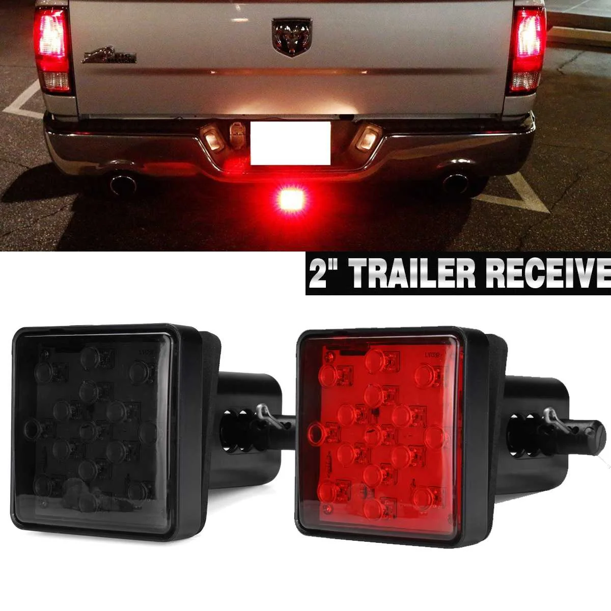 15LED Car Brake Light Fit 2" Receiver Trailer Hitch Receiver Cover Tube Towing with Stop Tail Light Truck Trailer Hitch Cover
15LED Car Brake Light Fit 2" Receiver Trailer Hitch Receiver Cover Tube Towing with Stop Tail Light Truck Trailer Hitch Cover