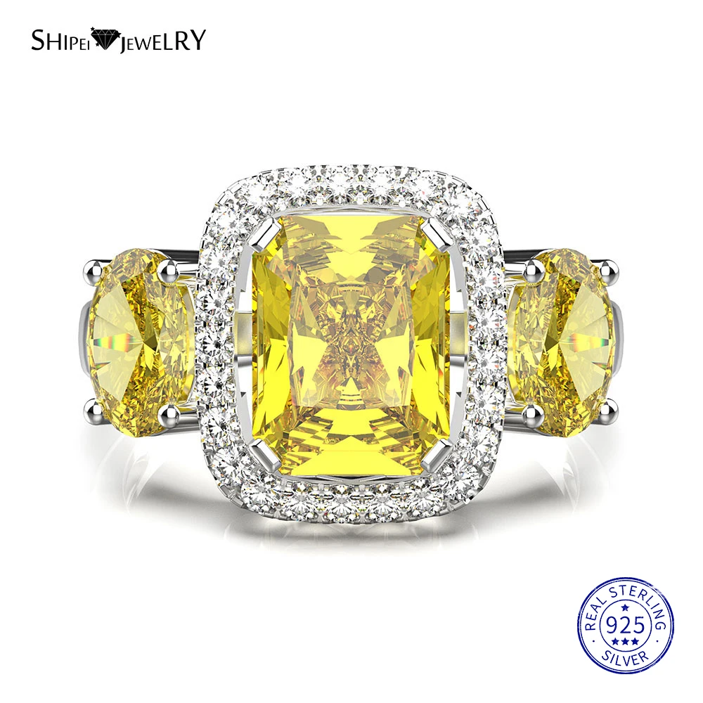 Shipei 100% 925 Sterling Silver Yellow Sapphire Square Engagement Wedding Ring for Women Men Anniversary Gift Fine Jewelry
Shipei 100% 925 Sterling Silver Yellow Sapphire Square Engagement Wedding Ring for Women Men Anniversary Gift Fine Jewelry