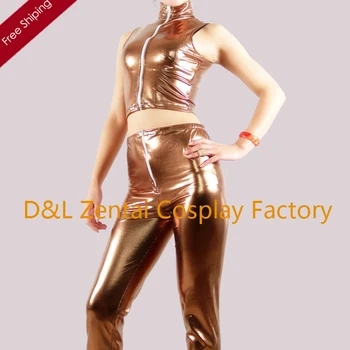 Free Shipping DHL 2016 Sexy Costume Coffee Two Pieces Shiny Metallic Catsuits M146
Free Shipping DHL 2016 Sexy Costume Coffee Two Pieces Shiny Metallic Catsuits M146