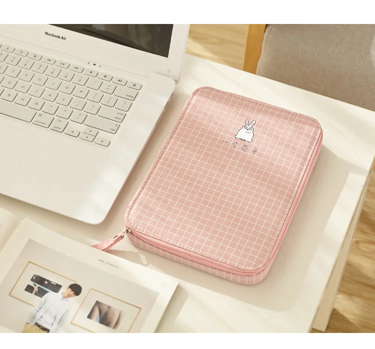 Check Pastels Stationery Case