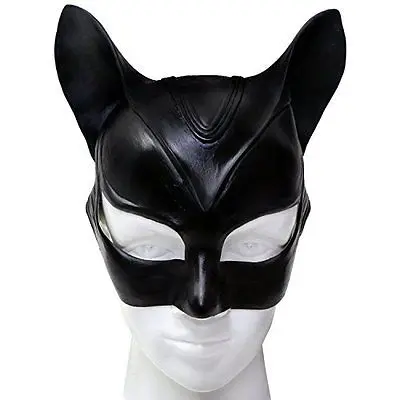 Сексуальная Женщина кошка костюмная Маска Косплей латексный шлем модный