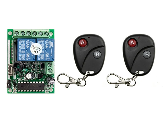 DC12v 10A relay 2CH wireless Remote Contro RF Remote Control Switch teleswitch 2Transmitter+1 Receiver Fixed code 315/433MHZ
DC12v 10A relay 2CH wireless Remote Contro RF Remote Control Switch teleswitch 2Transmitter+1 Receiver Fixed code 315/433MHZ