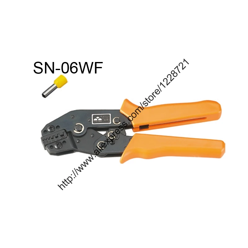 SN-06WF Copper tube terminals Tools A.W.G23-10 crimping capacity 0.25-6.0mm2 VE ferrules crimping pliers mini hand tool 60WF
SN-06WF Copper tube terminals Tools A.W.G23-10 crimping capacity 0.25-6.0mm2 VE ferrules crimping pliers mini hand tool 60WF