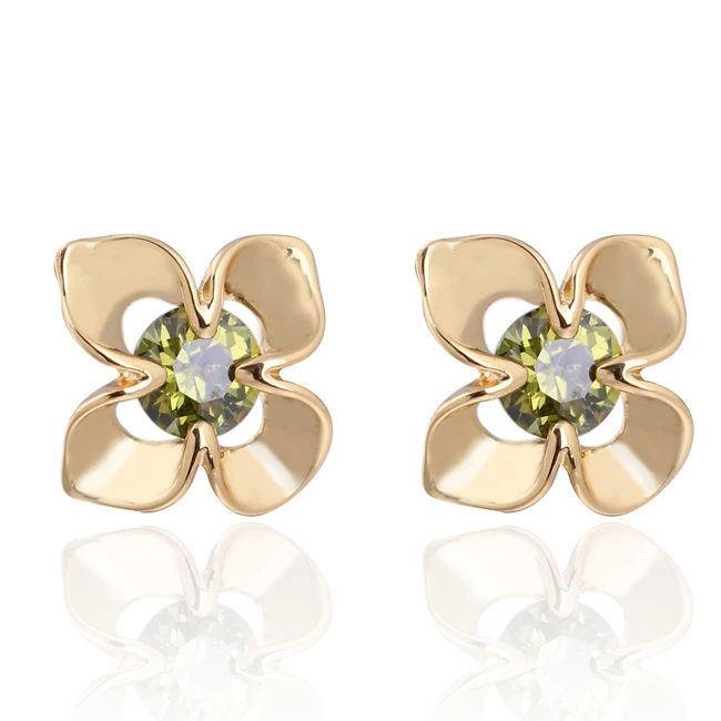 Gussiarro Wholesale Delicate Flower Plated Colorful Round Cubic Zirconia Women Stud Earrings No Nickel
Gussiarro Wholesale Delicate Flower Plated Colorful Round Cubic Zirconia Women Stud Earrings No Nickel