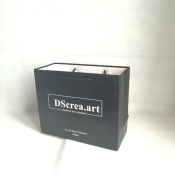 Wholesales 500pcs/lot 25Hx30x13 cm Custom Logo Black Paper Shopping Bag with Cotton Handle Luxury Shopper Bag for Boutiques Gift
Wholesales 500pcs/lot 25Hx30x13 cm Custom Logo Black Paper Shopping Bag with Cotton Handle Luxury Shopper Bag for Boutiques Gift