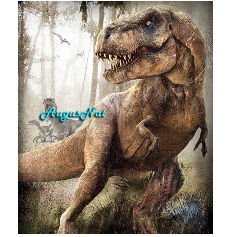 Тираннозавр Алмазная картина полная круглая настенная художественная животное