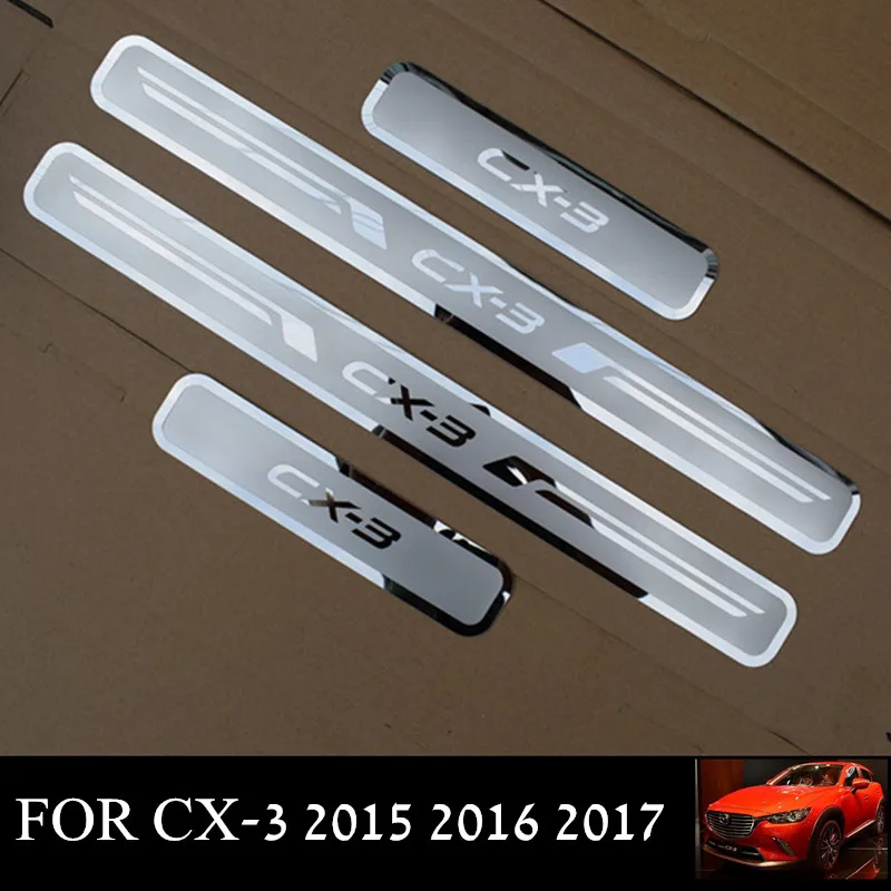 Stainless Steel Door Sill Scuff Plates for Mazda CX-3 2017 Car Door Sill Trim Covers for CX-3 2016-2018
Stainless Steel Door Sill Scuff Plates for Mazda CX-3 2017 Car Door Sill Trim Covers for CX-3 2016-2018