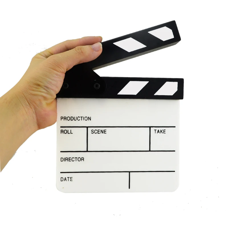 Clapper Board 16.5cm*15cm Mini Acrylic Slate Cut Prop Dry Erase Director TV Film Movie Action Video Scene Clapperboard
Clapper Board 16.5cm*15cm Mini Acrylic Slate Cut Prop Dry Erase Director TV Film Movie Action Video Scene Clapperboard