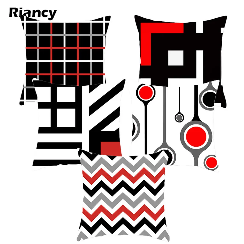 Black Red Geometric Pattern Polyester Throw Pillow Living Room Cushion Cover Car Home Decoration Sofa Decorative Pillowcase40548
Black Red Geometric Pattern Polyester Throw Pillow Living Room Cushion Cover Car Home Decoration Sofa Decorative Pillowcase40548