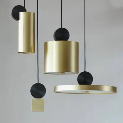 

Modern Pendant Light For Lobby Dining Room single ring Arts Decoration lighting Antique Gold suspension Pendant Lamp E14 lights