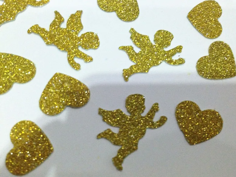 Hand punched Glitter Gold Mini Angel Heart Confettis wedding party confetti table scatteres 400pcs baby shower table decorations
Hand punched Glitter Gold Mini Angel Heart Confettis wedding party confetti table scatteres 400pcs baby shower table decorations
