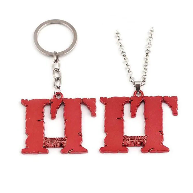 10pcs/lot Movies Stephen King's IT Keychain Punk Style Red Letter Pendant Clown Killer Pennywise Red Metal Keyring For Fans
10pcs/lot Movies Stephen King's IT Keychain Punk Style Red Letter Pendant Clown Killer Pennywise Red Metal Keyring For Fans