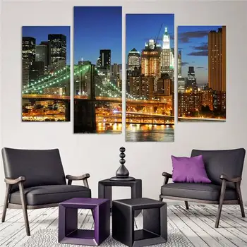 Modern Brooklyn Bridge Pictures Canvas Prints Home Decoration Living Room Wall Modular Painting Print Cuadros(No Frame)4pcs
Modern Brooklyn Bridge Pictures Canvas Prints Home Decoration Living Room Wall Modular Painting Print Cuadros(No Frame)4pcs
