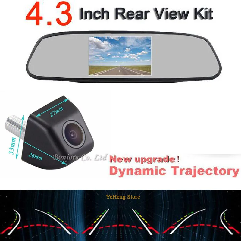 2017 Hot Car 4.3 ''car mirror monitor& Intelligent Dynamic Trajectory Tracks Rear View Camera CCD Backup Camera Parking sensors
2017 Hot Car 4.3 ''car mirror monitor& Intelligent Dynamic Trajectory Tracks Rear View Camera CCD Backup Camera Parking sensors