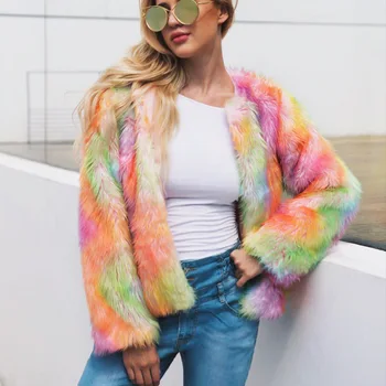 F0003 New Fashion Women Winter Clothes imitation fur Jacket Coat Artificial wool mixed color Overcoat Women Faux Fur Coat
F0003 New Fashion Women Winter Clothes imitation fur Jacket Coat Artificial wool mixed color Overcoat Women Faux Fur Coat