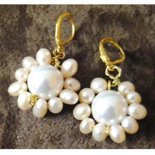 LuckJewelry Store Dangle Pearl Earrings White Cultured Freshwater Pearl And 12mm Round Shell Pearl Sunflower Earrings Handmade J
LuckJewelry Store Dangle Pearl Earrings White Cultured Freshwater Pearl And 12mm Round Shell Pearl Sunflower Earrings Handmade J
