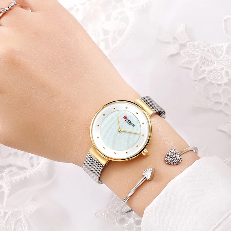 Creative Dial Watches Women Quartz Clock CURREN Women's Steel Mesh Wristwatch Ladies Dress Bracelet Watch Female bayan kol saati
Creative Dial Watches Women Quartz Clock CURREN Women's Steel Mesh Wristwatch Ladies Dress Bracelet Watch Female bayan kol saati
