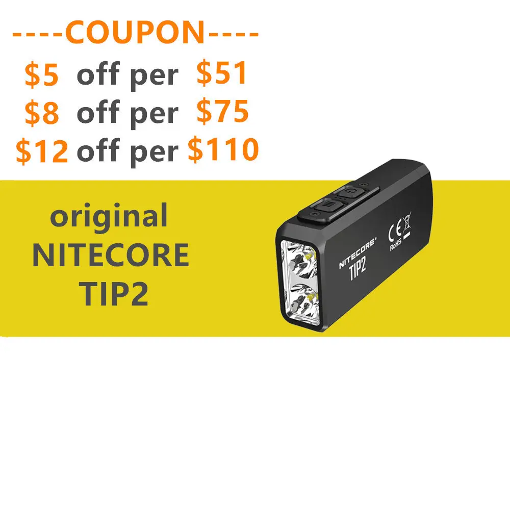 NITECORE TIP2 KEYCHAIN FLASHLIGHT 720 Lumens dual-core magnetic light 2 leds
NITECORE TIP2 KEYCHAIN FLASHLIGHT 720 Lumens dual-core magnetic light 2 leds