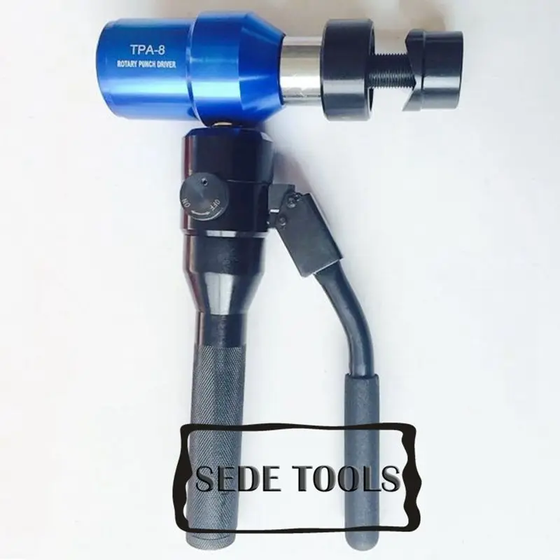 Hydraulic Hand Hole Puncher Tools Hole Making Tools for dia 22.5-61.5mm(1/2" to 2") in the 3.5mm mild sheet TPA-8
Hydraulic Hand Hole Puncher Tools Hole Making Tools for dia 22.5-61.5mm(1/2" to 2") in the 3.5mm mild sheet TPA-8