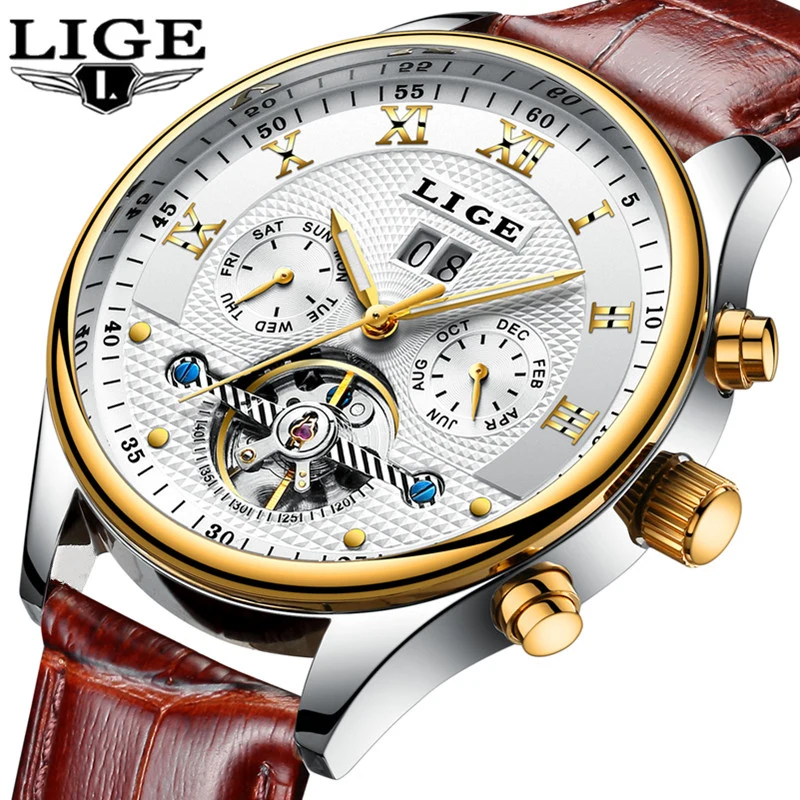 LIGE Business Leather Fashion Sports Watch Men's Watch Men's Watch Top Brand Luxury Automatic Mechanical Watch Relogio Masculino
LIGE Business Leather Fashion Sports Watch Men's Watch Men's Watch Top Brand Luxury Automatic Mechanical Watch Relogio Masculino