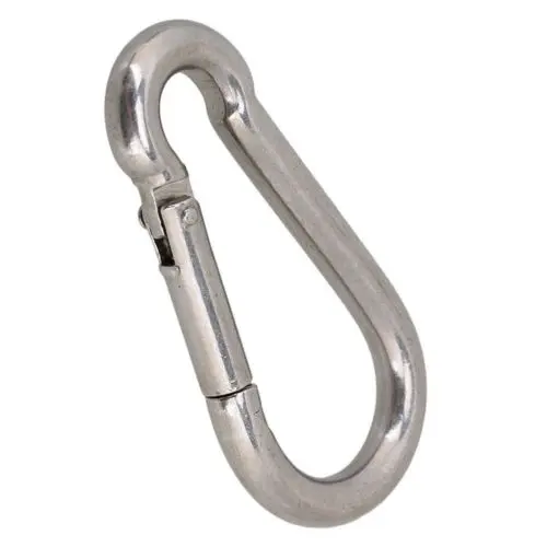 304Stainless Spring Loaded Gate Snap Carabiner Quick Link Lock Ring Hook M9 9CM