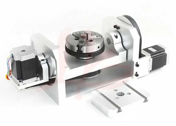 CNC lathe parts 4th axis / 5th ( A aixs Rotary ) with chuck for cnc engraving machine | Инструменты