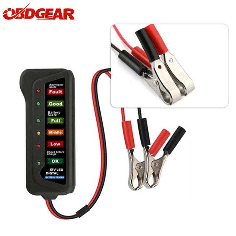 12v voltaje de CC cheque Batería De Coche /& Alternador Probador Para Fiat Panda