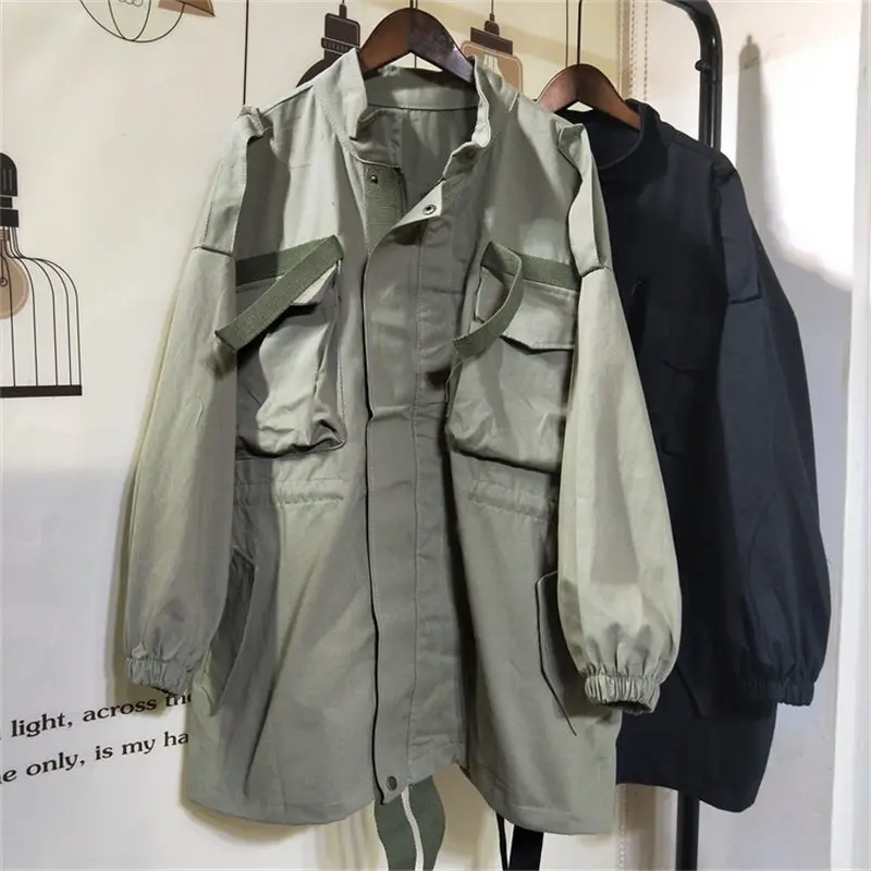 Print Letter Large Size Women's Clothing Korean Windbreaker Long 2019 Spring Autumn Boyfriend Jacket Woman Loose Thin Coat f887
Print Letter Large Size Women's Clothing Korean Windbreaker Long 2019 Spring Autumn Boyfriend Jacket Woman Loose Thin Coat f887
