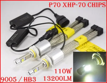 TOYIKIE Newest P70 1set 9005 HB3 9006 13200lm 110W 5000K Chips XHP-70 Car LED Headlight Kit H7 H9 H11 9007 HB5 9012
TOYIKIE Newest P70 1set 9005 HB3 9006 13200lm 110W 5000K Chips XHP-70 Car LED Headlight Kit H7 H9 H11 9007 HB5 9012