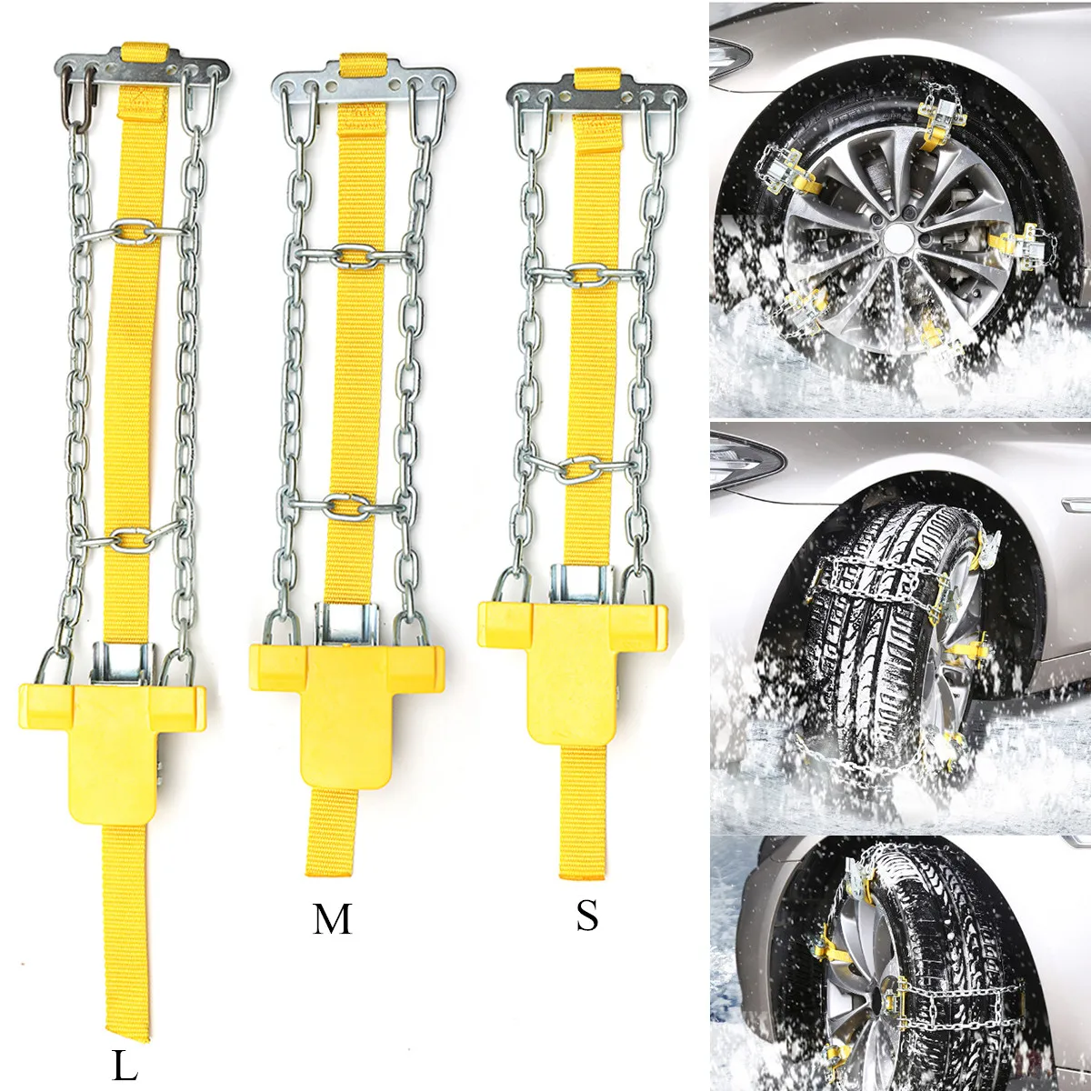 Audew S/M/L Manganese Steel Anti-skid Chain Auto Anti-skid Steel Chains Car Skid Belt Snow Mud Sand Tire Clip-on Snow Chains
Audew S/M/L Manganese Steel Anti-skid Chain Auto Anti-skid Steel Chains Car Skid Belt Snow Mud Sand Tire Clip-on Snow Chains