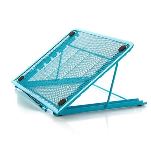 

Portable/Folding/Adjustable Mesh Laptop/Notebook/iPad Table Desktop Cooling Stand/Rack/Display/Support/Holder, Blue