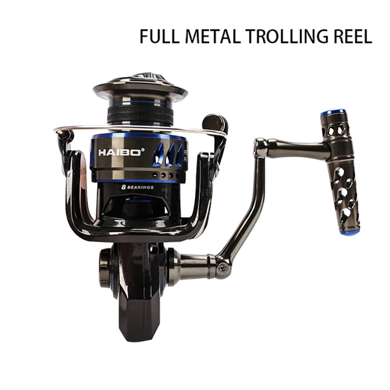 MADMOUSE Full Metal Trolling Reel HAIBO Poleax 5000/6000/7000 Series 8BB 4.8:1 Gear Ratio Boat Fishing Reel Spinning Reel
MADMOUSE Full Metal Trolling Reel HAIBO Poleax 5000/6000/7000 Series 8BB 4.8:1 Gear Ratio Boat Fishing Reel Spinning Reel