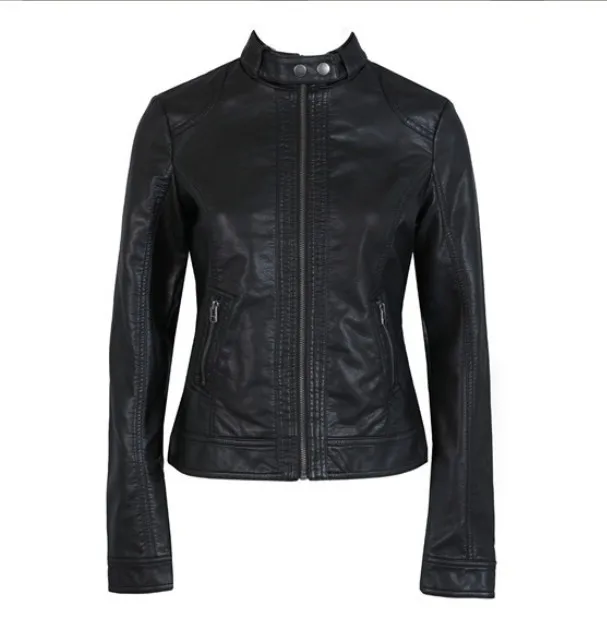 New 2016 Bomber Jacket Women Washed PU Leather Motorcycle Jacket Slim Female Short Paragraph Leather Large Size Chaquetas Mujer
New 2016 Bomber Jacket Women Washed PU Leather Motorcycle Jacket Slim Female Short Paragraph Leather Large Size Chaquetas Mujer