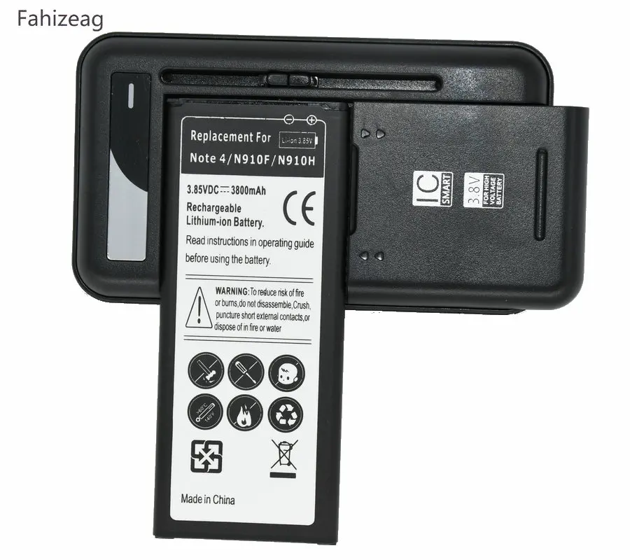 Fahizeag EB-BN910BBE Replacement Battery+Wall Charger for Samsung Galaxy Note 4 Note4 N910H N910A N910C N910U N910F N910X N910V
Fahizeag EB-BN910BBE Replacement Battery+Wall Charger for Samsung Galaxy Note 4 Note4 N910H N910A N910C N910U N910F N910X N910V